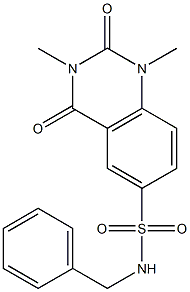 N-benzyl-1,3-dimethyl-2,4-dioxoquinazoline-6-sulfonamide Struktur