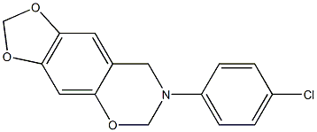 7-(4-chlorophenyl)-6,8-dihydro-[1,3]dioxolo[4,5-g][1,3]benzoxazine Struktur