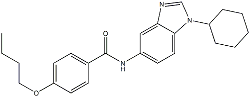 4-butoxy-N-(1-cyclohexylbenzimidazol-5-yl)benzamide Struktur