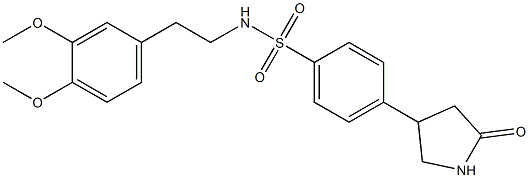 N-[2-(3,4-dimethoxyphenyl)ethyl]-4-(5-oxopyrrolidin-3-yl)benzenesulfonamide Struktur