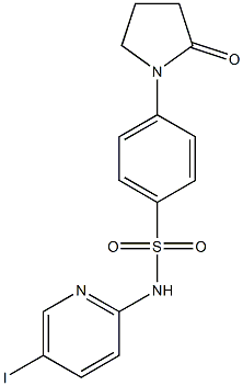 N-(5-iodopyridin-2-yl)-4-(2-oxopyrrolidin-1-yl)benzenesulfonamide Struktur