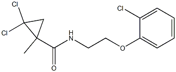 2,2-dichloro-N-[2-(2-chlorophenoxy)ethyl]-1-methylcyclopropane-1-carboxamide Struktur