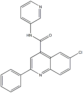 6-chloro-2-phenyl-N-pyridin-3-ylquinoline-4-carboxamide Struktur