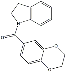 2,3-dihydro-1,4-benzodioxin-6-yl(2,3-dihydroindol-1-yl)methanone Struktur