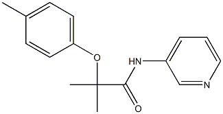 2-methyl-2-(4-methylphenoxy)-N-pyridin-3-ylpropanamide Struktur