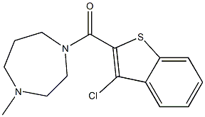 (3-chloro-1-benzothiophen-2-yl)-(4-methyl-1,4-diazepan-1-yl)methanone Struktur