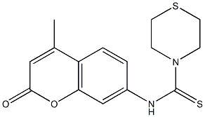 N-(4-methyl-2-oxochromen-7-yl)thiomorpholine-4-carbothioamide Struktur