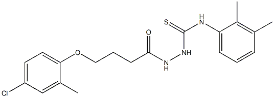 1-[4-(4-chloro-2-methylphenoxy)butanoylamino]-3-(2,3-dimethylphenyl)thiourea Struktur