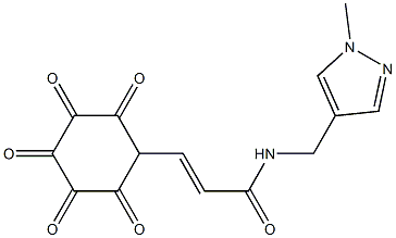 (E)-N-[(1-methylpyrazol-4-yl)methyl]-3-(4-pentoxyphenyl)prop-2-enamide Struktur