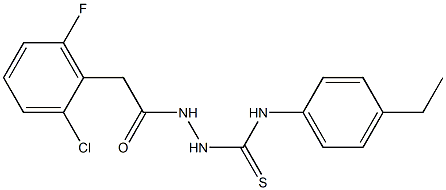 1-[[2-(2-chloro-6-fluorophenyl)acetyl]amino]-3-(4-ethylphenyl)thiourea Struktur