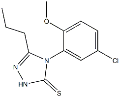 4-(5-chloro-2-methoxyphenyl)-3-propyl-1H-1,2,4-triazole-5-thione Struktur