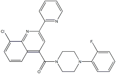 (8-chloro-2-pyridin-2-ylquinolin-4-yl)-[4-(2-fluorophenyl)piperazin-1-yl]methanone Struktur