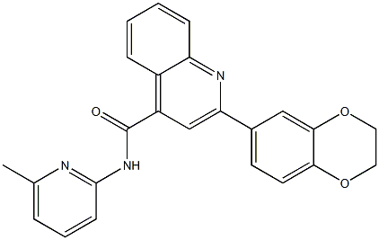 2-(2,3-dihydro-1,4-benzodioxin-6-yl)-N-(6-methylpyridin-2-yl)quinoline-4-carboxamide Struktur