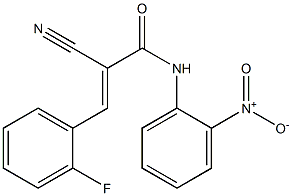 (E)-2-cyano-3-(2-fluorophenyl)-N-(2-nitrophenyl)prop-2-enamide Struktur