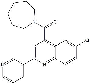 azepan-1-yl-(6-chloro-2-pyridin-3-ylquinolin-4-yl)methanone Struktur