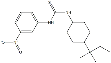 1-[4-(2-methylbutan-2-yl)cyclohexyl]-3-(3-nitrophenyl)thiourea Struktur