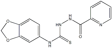 1-(1,3-benzodioxol-5-yl)-3-(pyridine-2-carbonylamino)thiourea Struktur