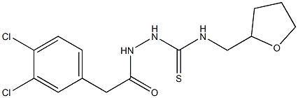 1-[[2-(3,4-dichlorophenyl)acetyl]amino]-3-(oxolan-2-ylmethyl)thiourea Structure