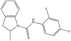 N-(2,4-difluorophenyl)-2-methyl-2,3-dihydroindole-1-carbothioamide Struktur