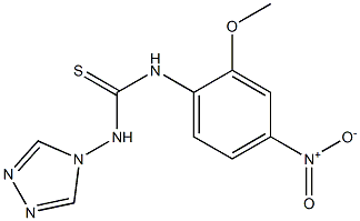 1-(2-methoxy-4-nitrophenyl)-3-(1,2,4-triazol-4-yl)thiourea Struktur