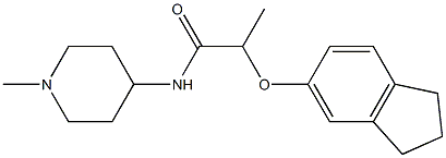 2-(2,3-dihydro-1H-inden-5-yloxy)-N-(1-methylpiperidin-4-yl)propanamide Structure