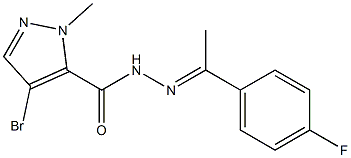 4-bromo-N-[(E)-1-(4-fluorophenyl)ethylideneamino]-2-methylpyrazole-3-carboxamide Struktur