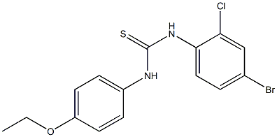 1-(4-bromo-2-chlorophenyl)-3-(4-ethoxyphenyl)thiourea Struktur