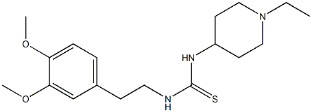 1-[2-(3,4-dimethoxyphenyl)ethyl]-3-(1-ethylpiperidin-4-yl)thiourea Struktur