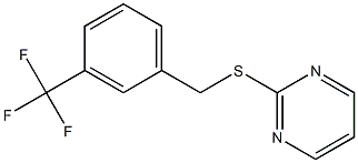 2-[[3-(trifluoromethyl)phenyl]methylsulfanyl]pyrimidine Struktur