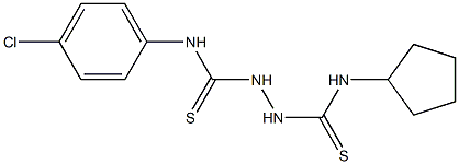 1-(4-chlorophenyl)-3-(cyclopentylcarbamothioylamino)thiourea Struktur