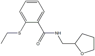 2-ethylsulfanyl-N-(oxolan-2-ylmethyl)benzamide Struktur