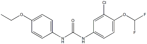 1-[3-chloro-4-(difluoromethoxy)phenyl]-3-(4-ethoxyphenyl)urea Struktur