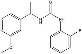 1-(2-fluorophenyl)-3-[1-(3-methoxyphenyl)ethyl]urea Struktur