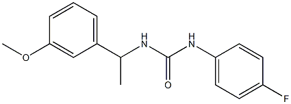 1-(4-fluorophenyl)-3-[1-(3-methoxyphenyl)ethyl]urea Struktur