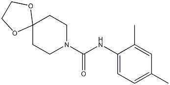 N-(2,4-dimethylphenyl)-1,4-dioxa-8-azaspiro[4.5]decane-8-carboxamide Struktur