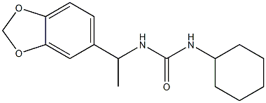 1-[1-(1,3-benzodioxol-5-yl)ethyl]-3-cyclohexylurea Struktur