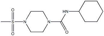 N-cyclohexyl-4-methylsulfonylpiperazine-1-carboxamide Struktur