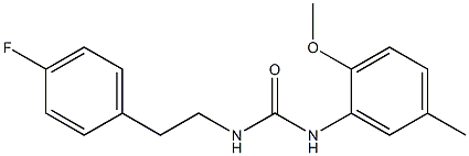 1-[2-(4-fluorophenyl)ethyl]-3-(2-methoxy-5-methylphenyl)urea Struktur