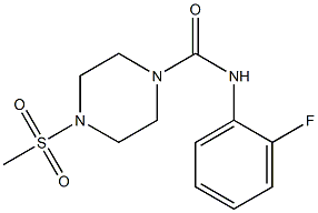 N-(2-fluorophenyl)-4-methylsulfonylpiperazine-1-carboxamide Struktur