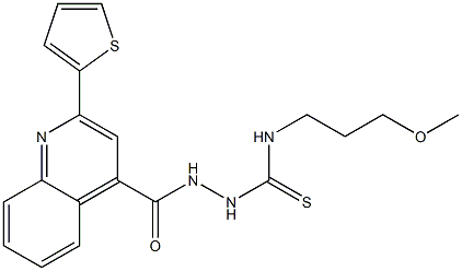 1-(3-methoxypropyl)-3-[(2-thiophen-2-ylquinoline-4-carbonyl)amino]thiourea