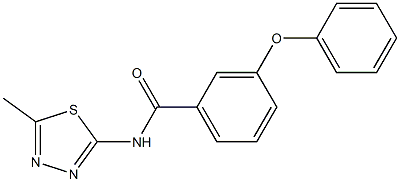 N-(5-methyl-1,3,4-thiadiazol-2-yl)-3-phenoxybenzamide Struktur