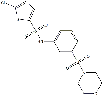 5-chloro-N-(3-morpholin-4-ylsulfonylphenyl)thiophene-2-sulfonamide Struktur