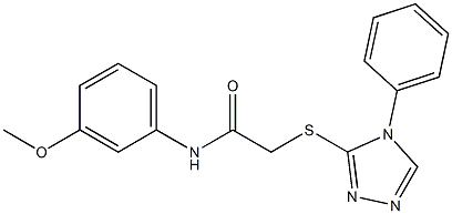 N-(3-methoxyphenyl)-2-[(4-phenyl-1,2,4-triazol-3-yl)sulfanyl]acetamide Struktur