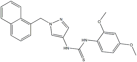 1-(2,4-dimethoxyphenyl)-3-[1-(naphthalen-1-ylmethyl)pyrazol-4-yl]thiourea Struktur