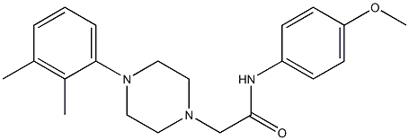 2-[4-(2,3-dimethylphenyl)piperazin-1-yl]-N-(4-methoxyphenyl)acetamide Struktur