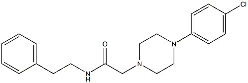 2-[4-(4-chlorophenyl)piperazin-1-yl]-N-(2-phenylethyl)acetamide Struktur