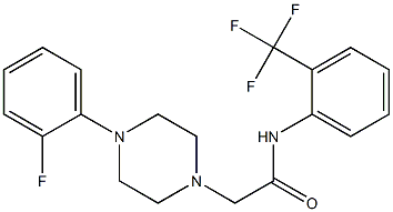 2-[4-(2-fluorophenyl)piperazin-1-yl]-N-[2-(trifluoromethyl)phenyl]acetamide Struktur