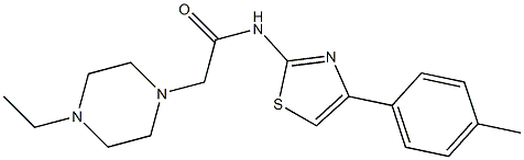 2-(4-ethylpiperazin-1-yl)-N-[4-(4-methylphenyl)-1,3-thiazol-2-yl]acetamide Struktur