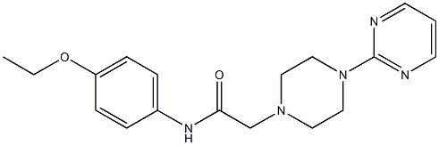 N-(4-ethoxyphenyl)-2-(4-pyrimidin-2-ylpiperazin-1-yl)acetamide Struktur