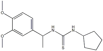 1-cyclopentyl-3-[1-(3,4-dimethoxyphenyl)ethyl]thiourea Struktur